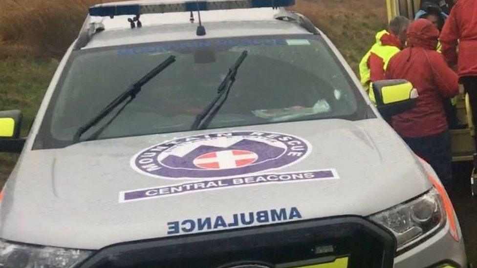 Central Beacons mountain rescue vehicle