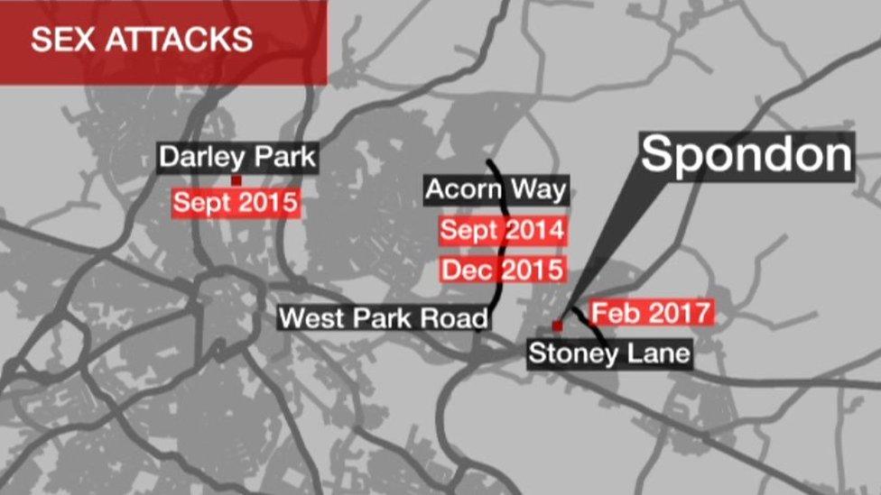 BBC graphic of the sex attacks in Derby