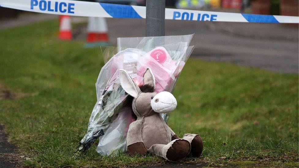 tributes left at the scene