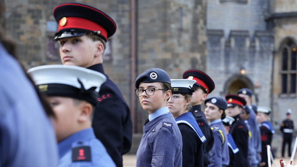 Rehearsals for the King's visit