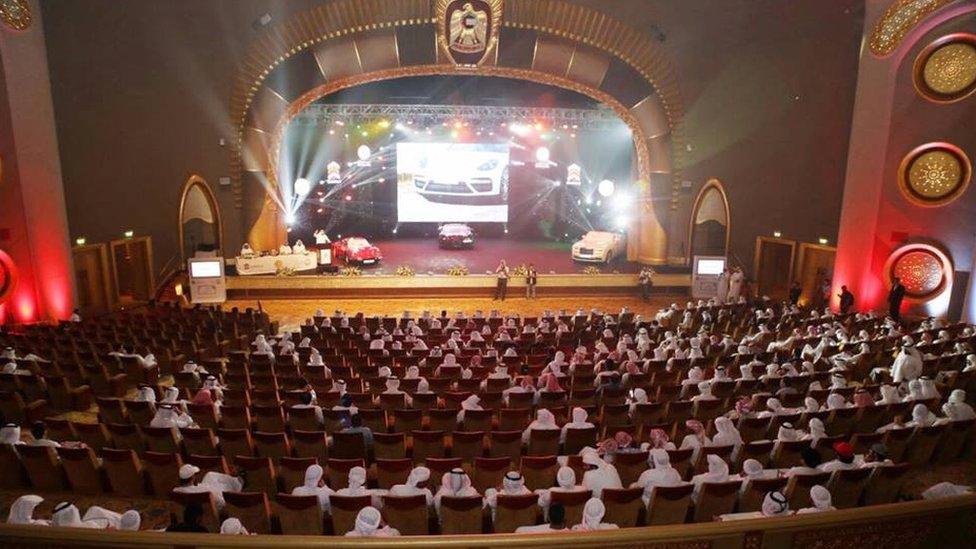 The car number plate auction at the Emirates Palace Hotel in Abu Dhabi