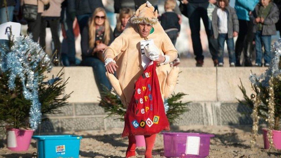 Christmas pudding race