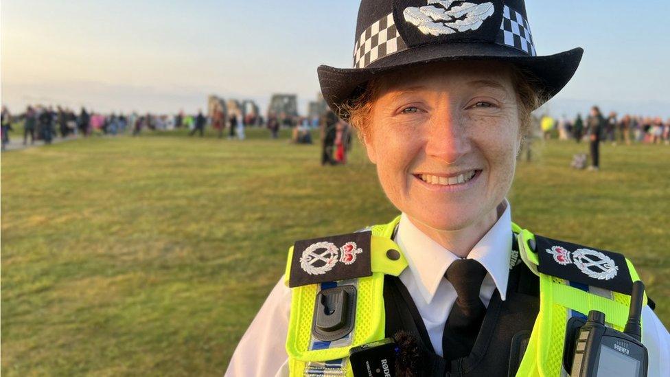 Catherine Roper at Stonehenge