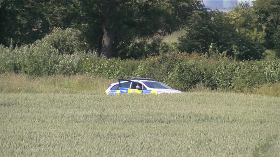 Police car at scene