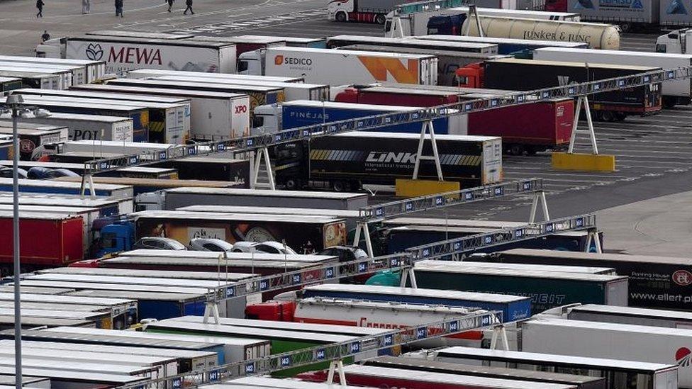 Lorries at Dover