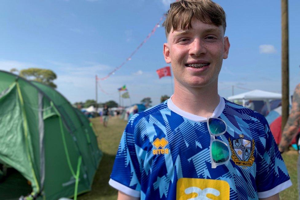 Jonah Pedrette in a Port Vale shirt