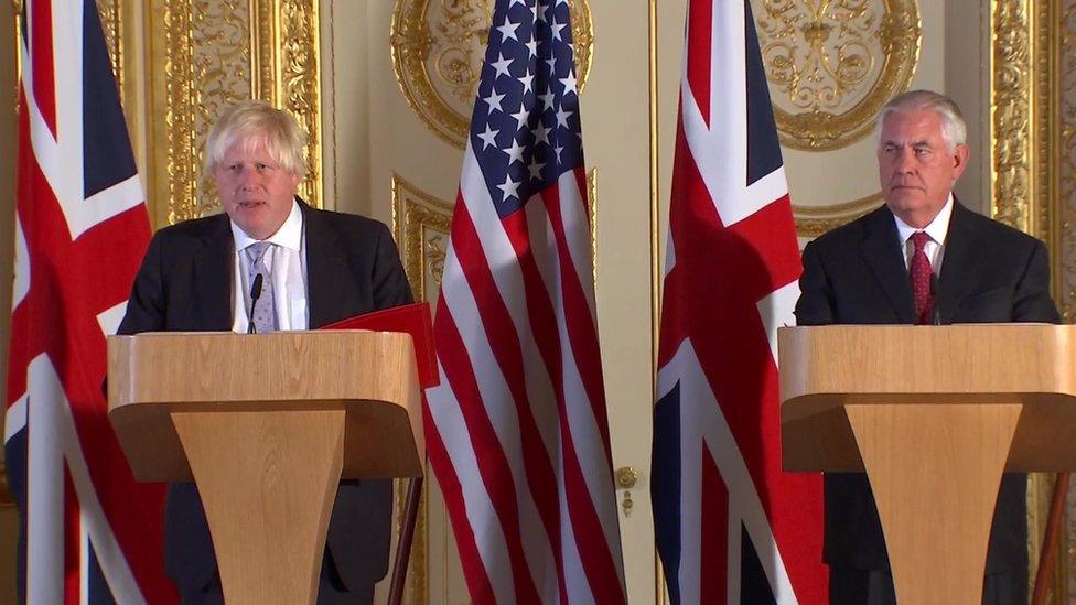 Boris Johnson and Rex Tillerson