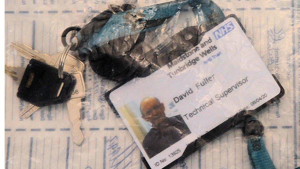 Fuller's NHS pass and keys