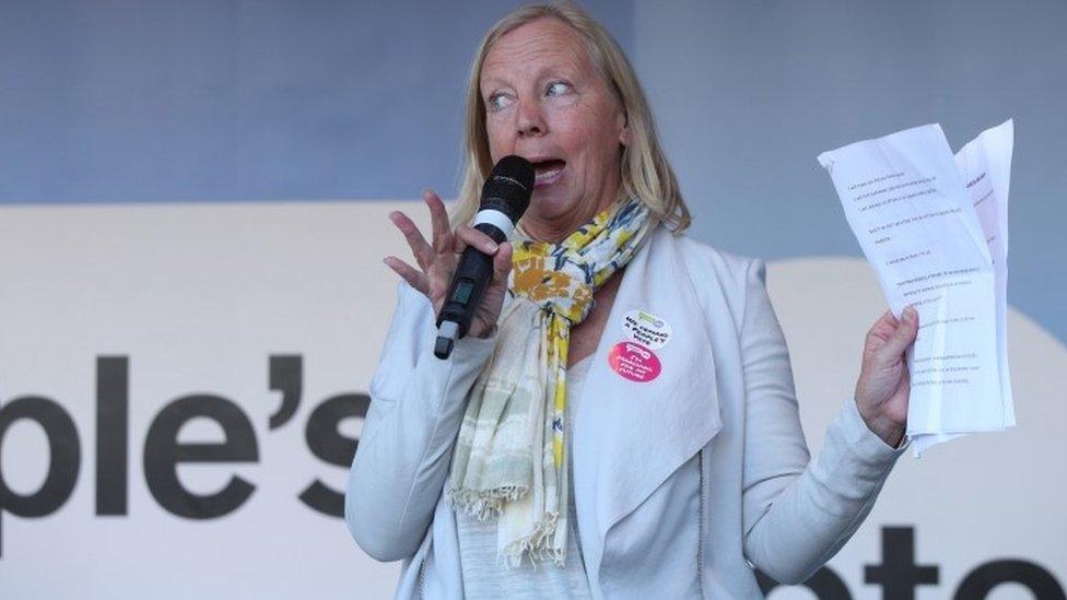 Deborah Meaden addresses Anti-Brexit campaigners