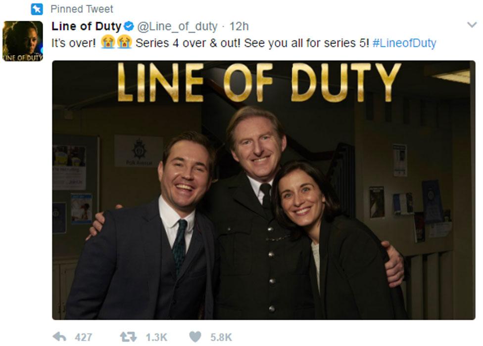 Line of Duty tweet