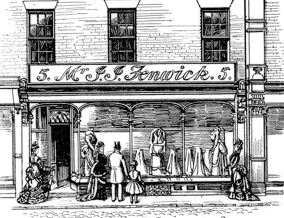 Sketch of the first shop