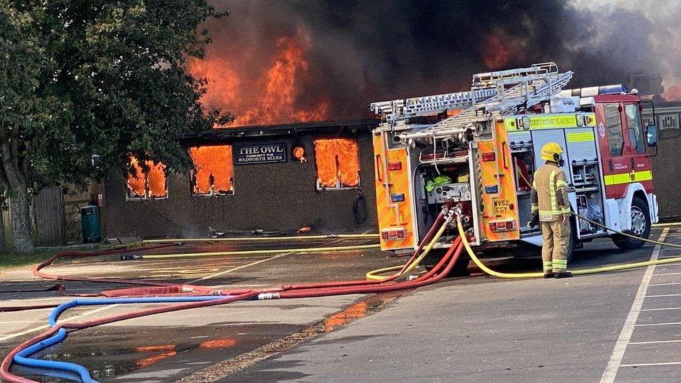 Fire at Bromham Social Centre