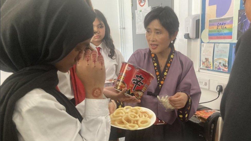 Pupils at Korean club in Peterborough