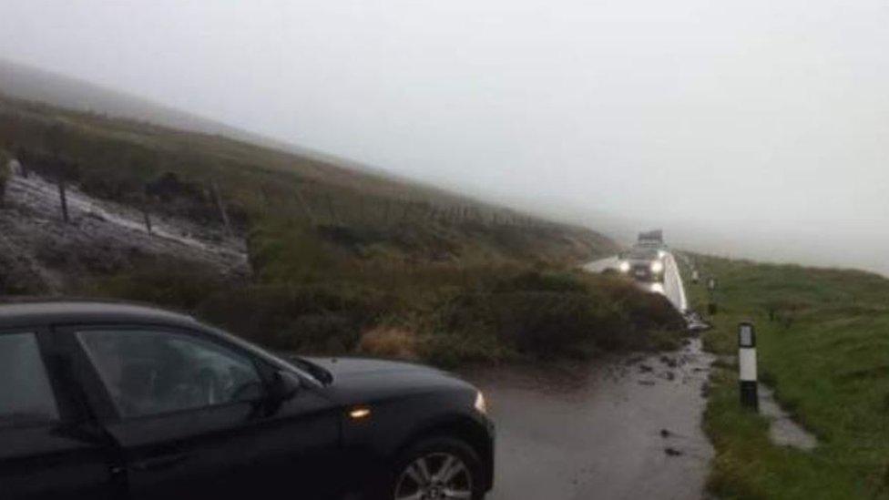 Landslips on Mountain Road