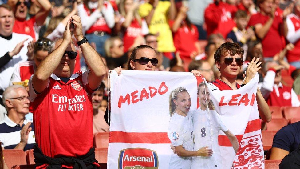 Arsenal fans at Emirates stadium