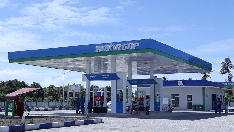 A gas station in East Timor