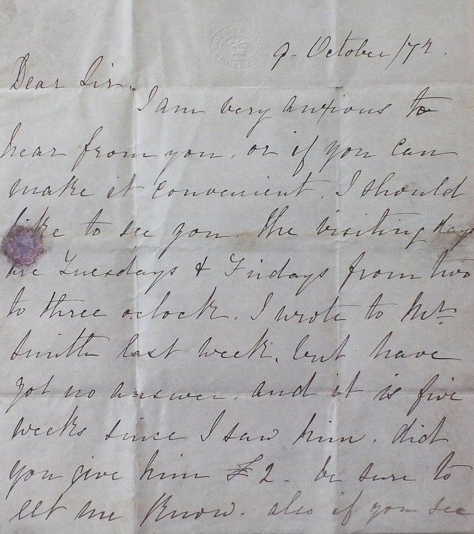 Letter belonging to Mary Ann Cotton