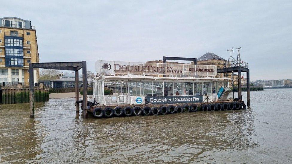 File image showing the existing Doubletree Docklands Pier in Rotherhithe