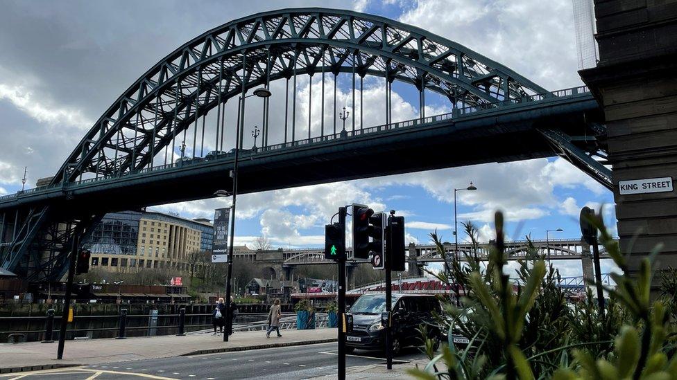 Tyne Bridge from Newcastle Quayside