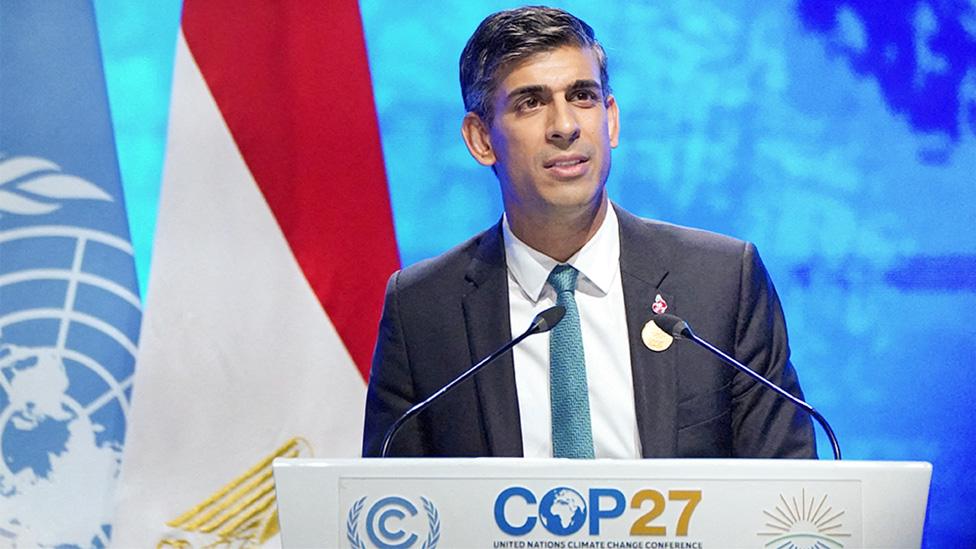 Rishi Sunak speaks at COP27 in Egypt