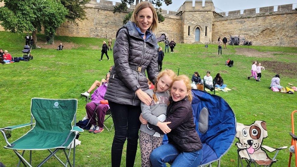 Christine Billinghurst with her daughter and friend