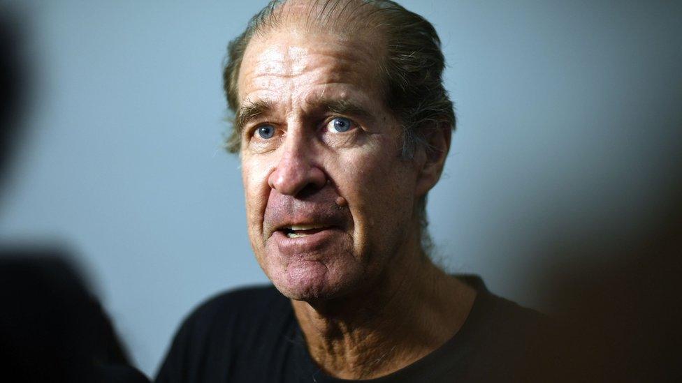 James Ricketson speaking to media in Australia upon his return