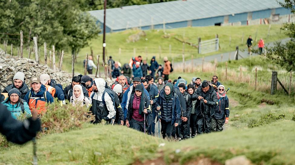 Muslim Hikers in Snowdon