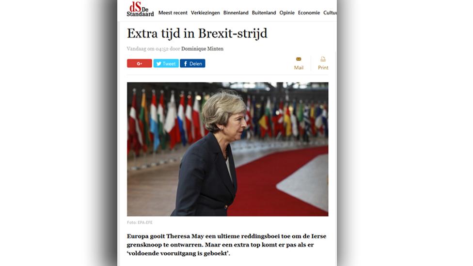 Belgian newspaper De Standaard