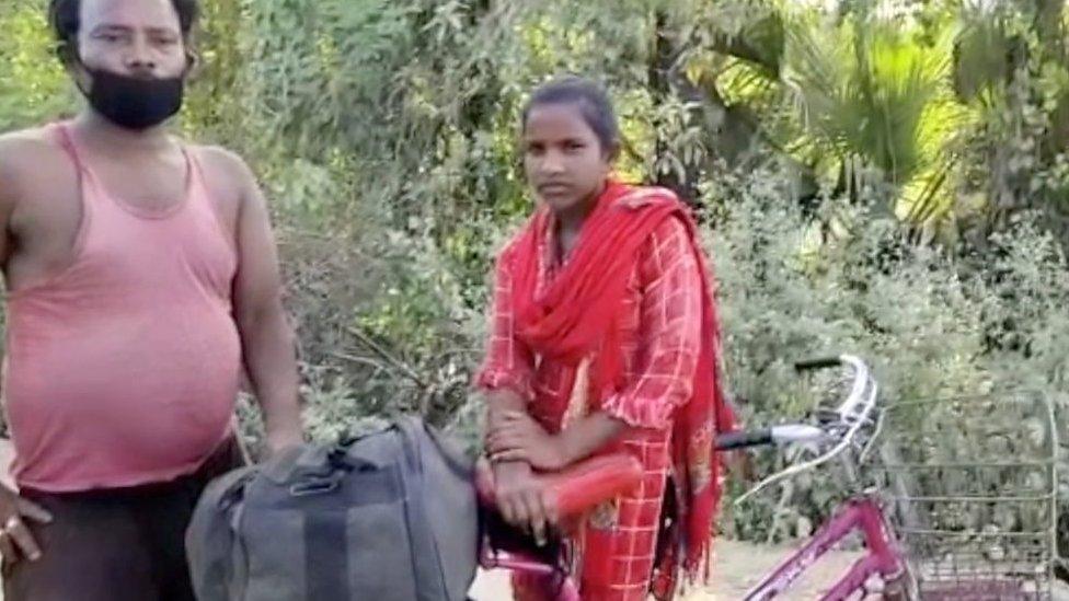 Jyoti Kumari with her father