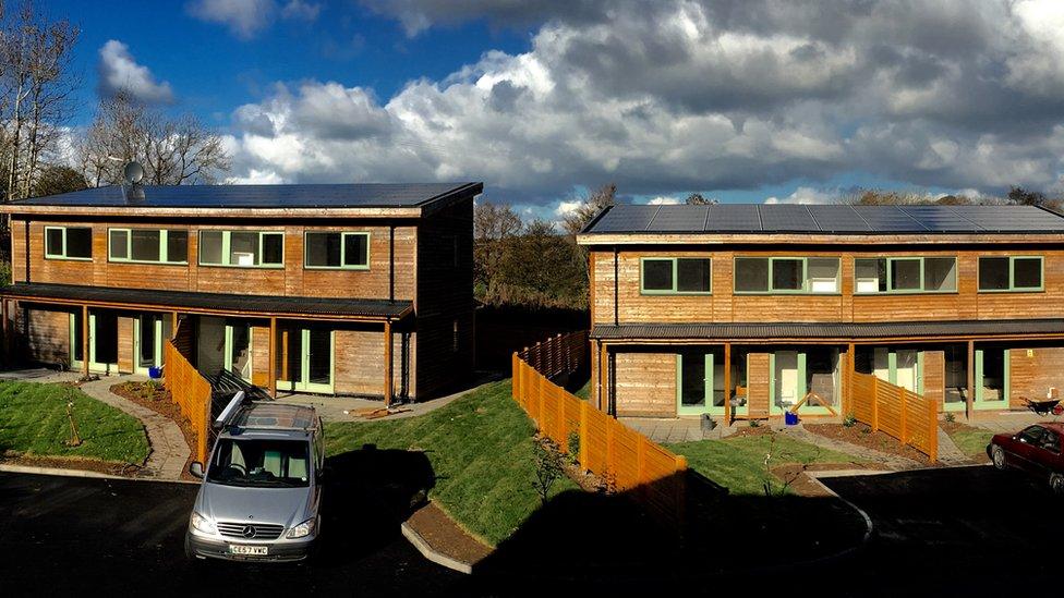 Homes at the Pentre Solar solar village