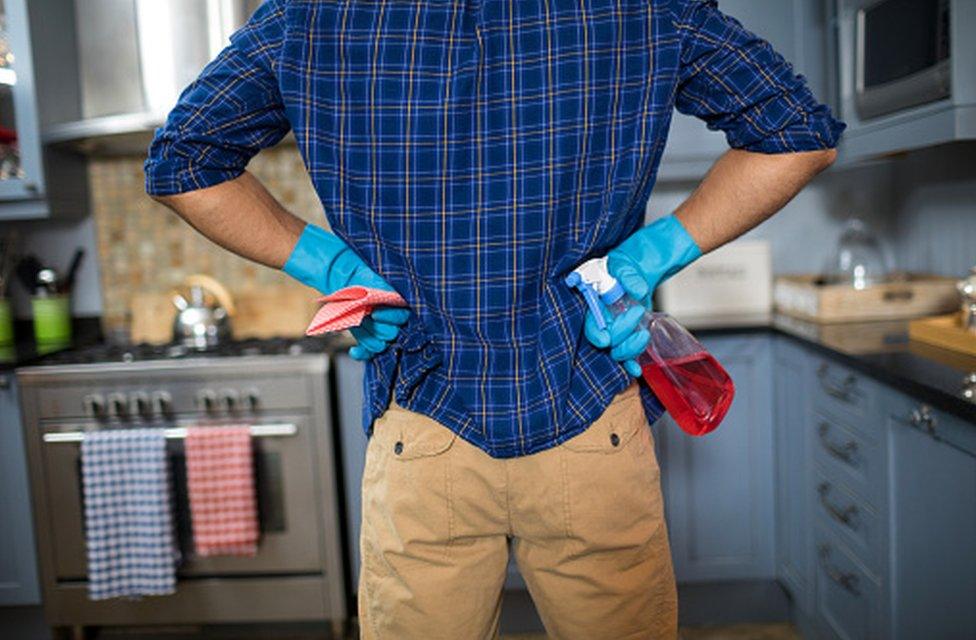 Man doing housework