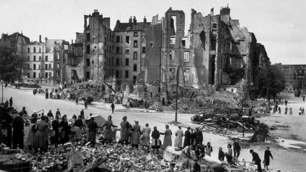 Bombed out buildings in Berlin