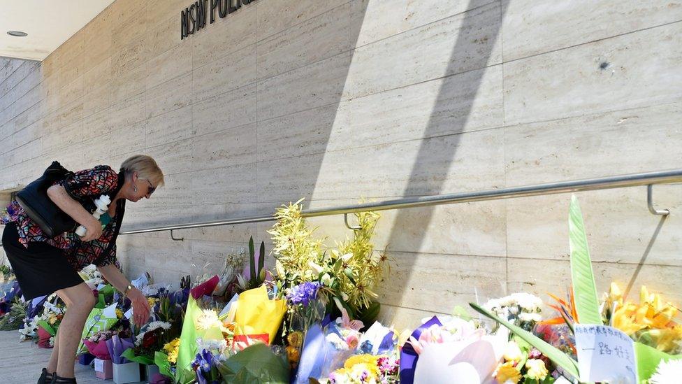 Memorial at scene of Parramatta shooting