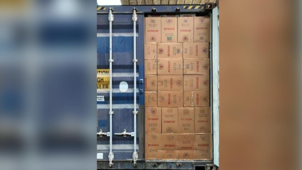 Shipment of illegal cigarettes