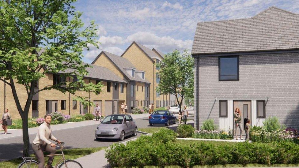 A CGI of the proposed Bellway Homes development at Tipner East in Portsmouth