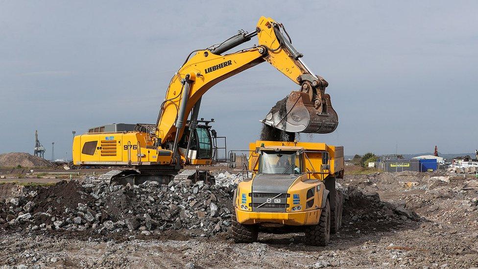 Remediation work taking place on the site of Net Zero Teesside Power