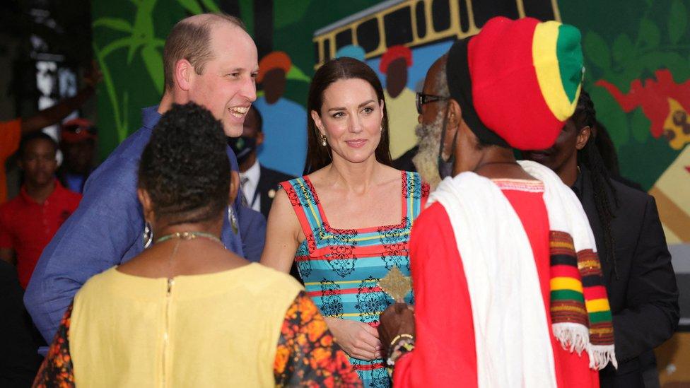 The Duke and Duchess of Cambridge meeting people in Jamaica