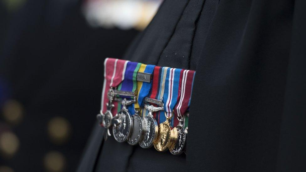 Medals on display