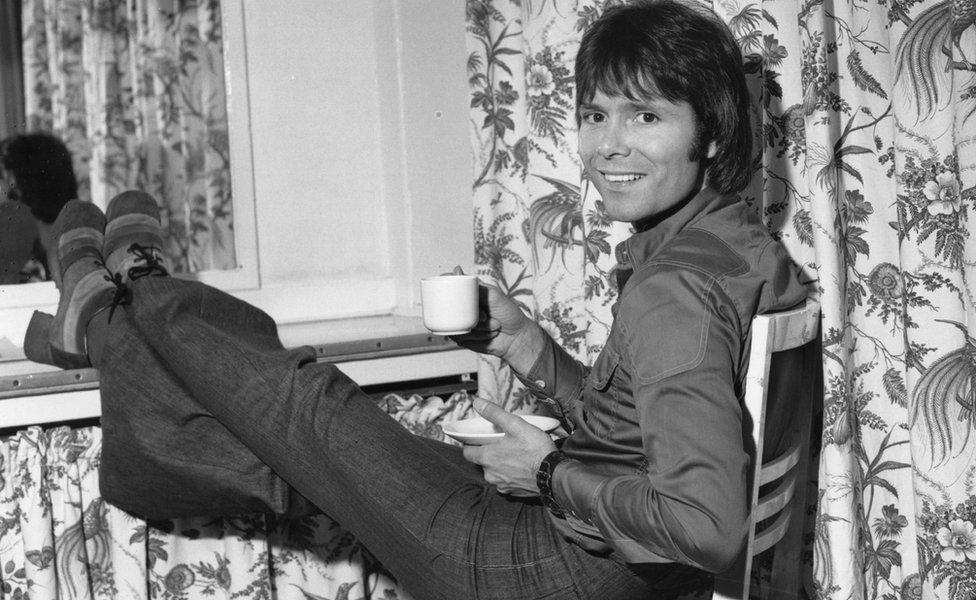 Cliff Richard backstage before the Royal Variety Performance at the London Palladium in 1973