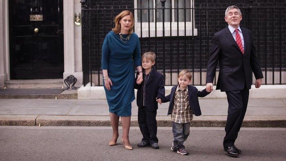 Sarah and Gordon Brown with their two sons