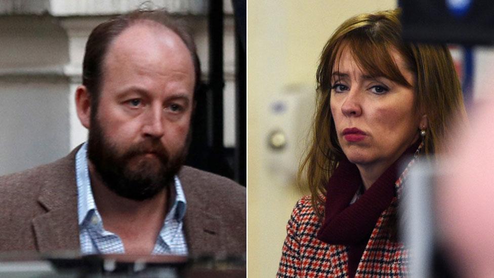 Composite image of Nick Timothy and Fiona Hill