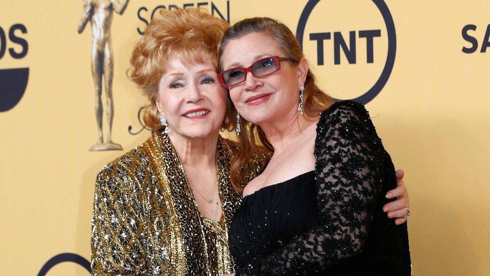 Debbie Reynolds and Carrie Fisher