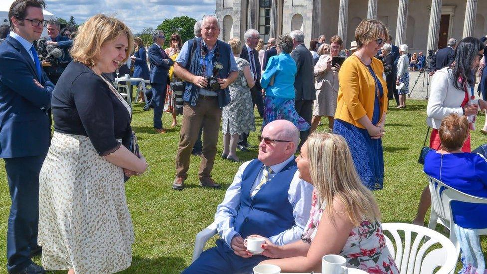 NI Secretary Karen Bradley and guests