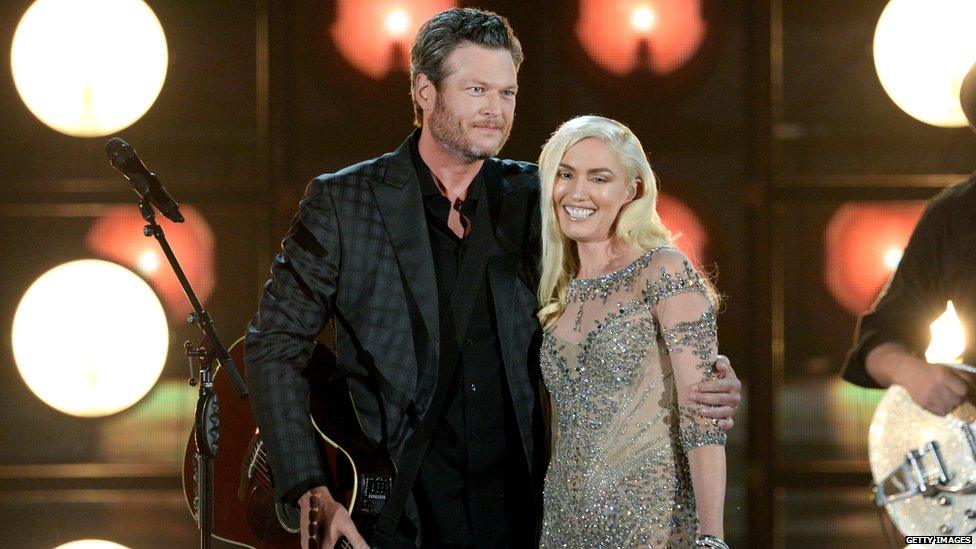 This is a Blake Shelton and Gwen Stefani