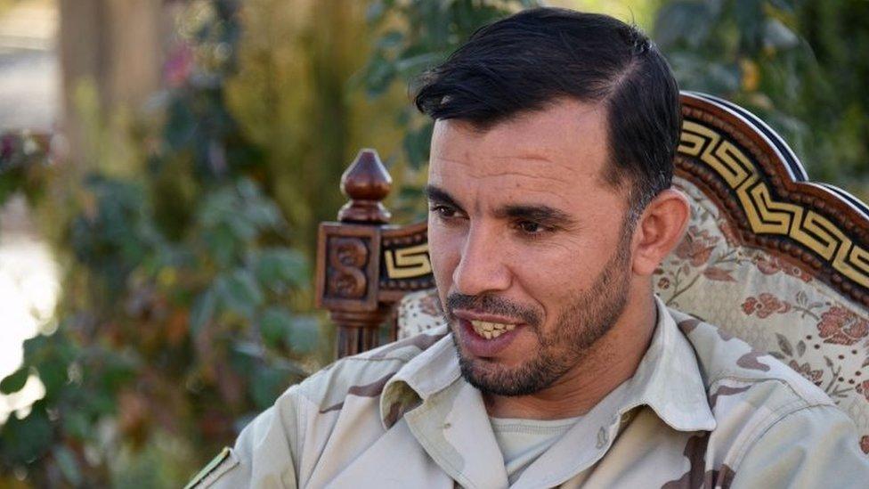 In this photo taken on January 2, 2018, Afghan General Abdul Raziq, police chief of Kandahar, looks on as he speaks during a press conference in Kandahar province