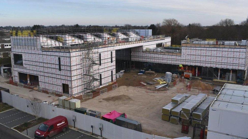 Anglia Ruskin University Peterborough's new Living Lab under construction