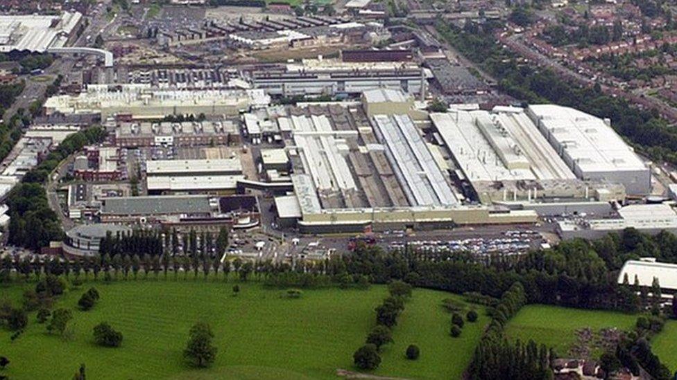 Longbridge plant from the air