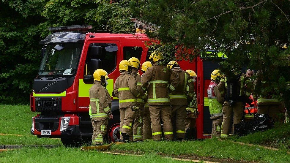 Firemen Ballygomartin Industrial park