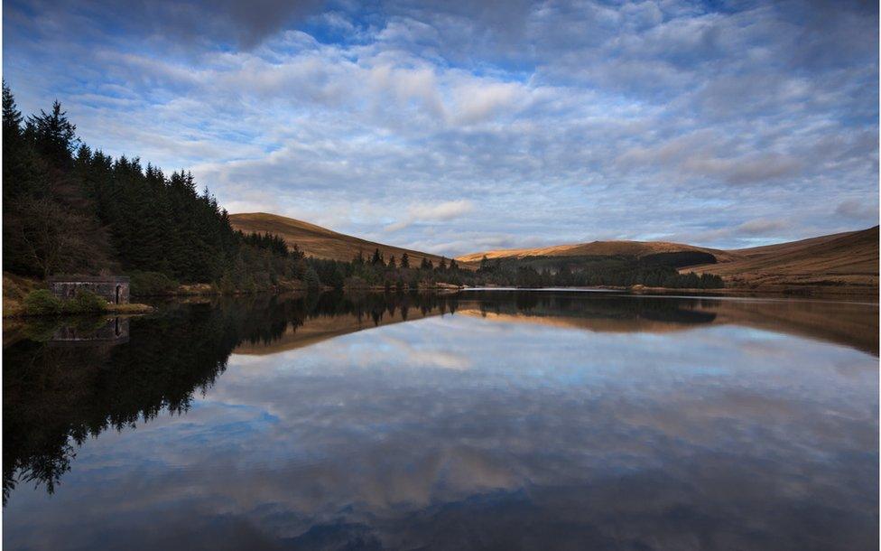 Distant Light - Beacons Reservoir, Brecon Beacons.