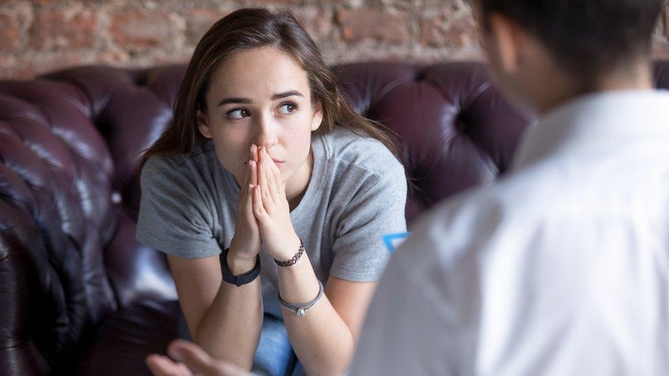 Girl in one to one counselling session